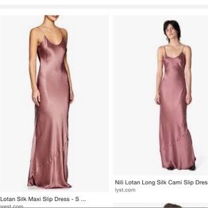 Beautiful slinky 100% silk large designer Nili lotan dress